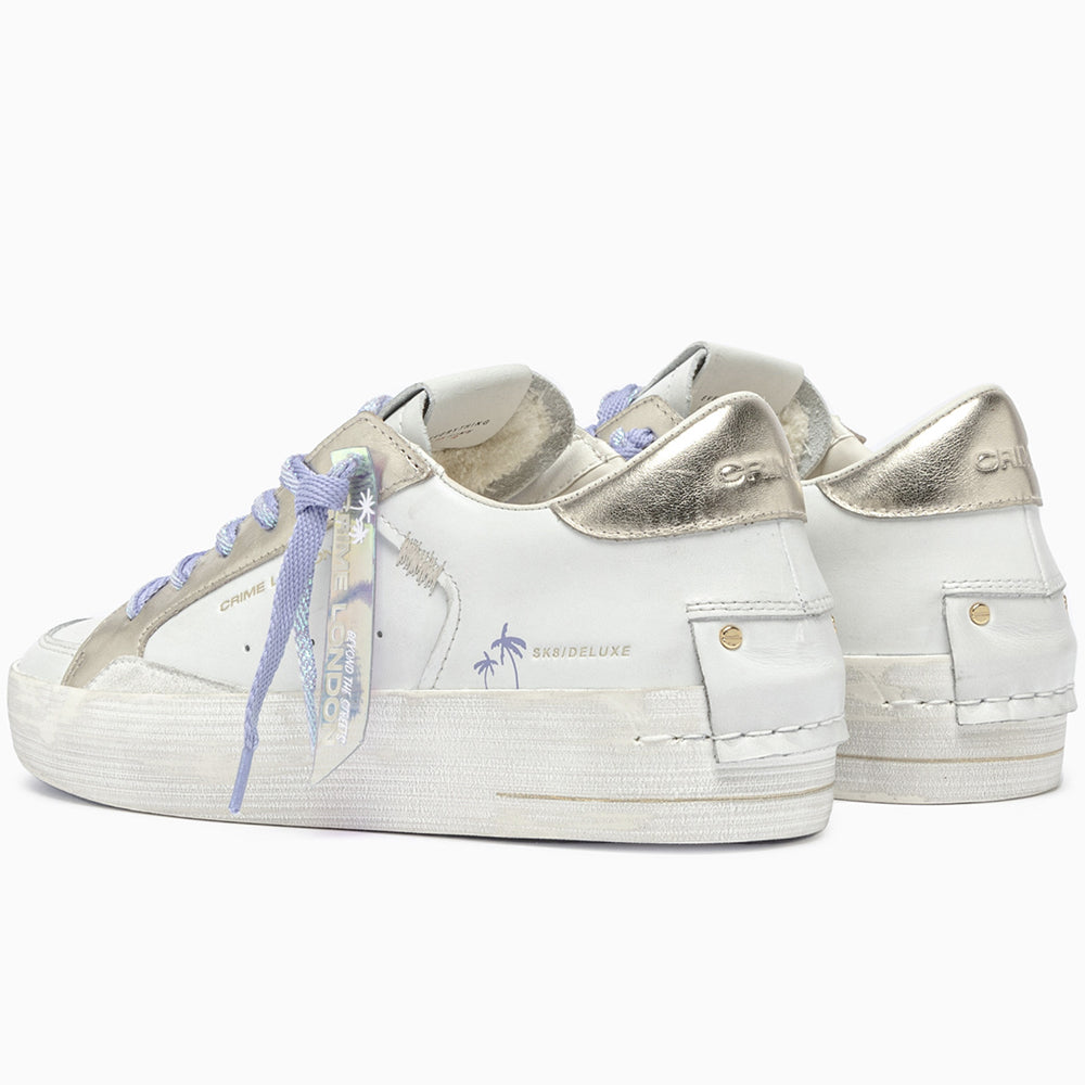 Crime London sneakers da donna in pelle deluxe heel