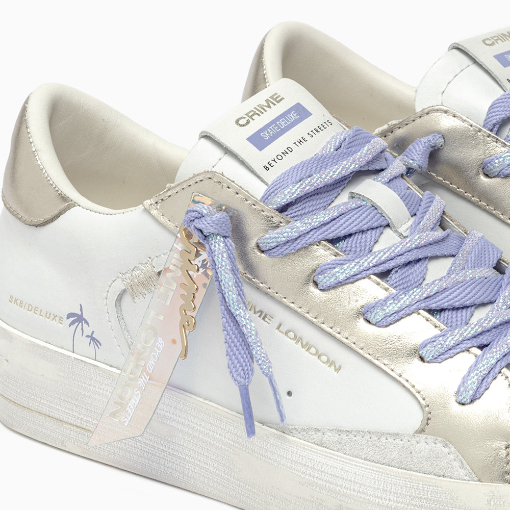 Crime London sneakers da donna in pelle deluxe heel