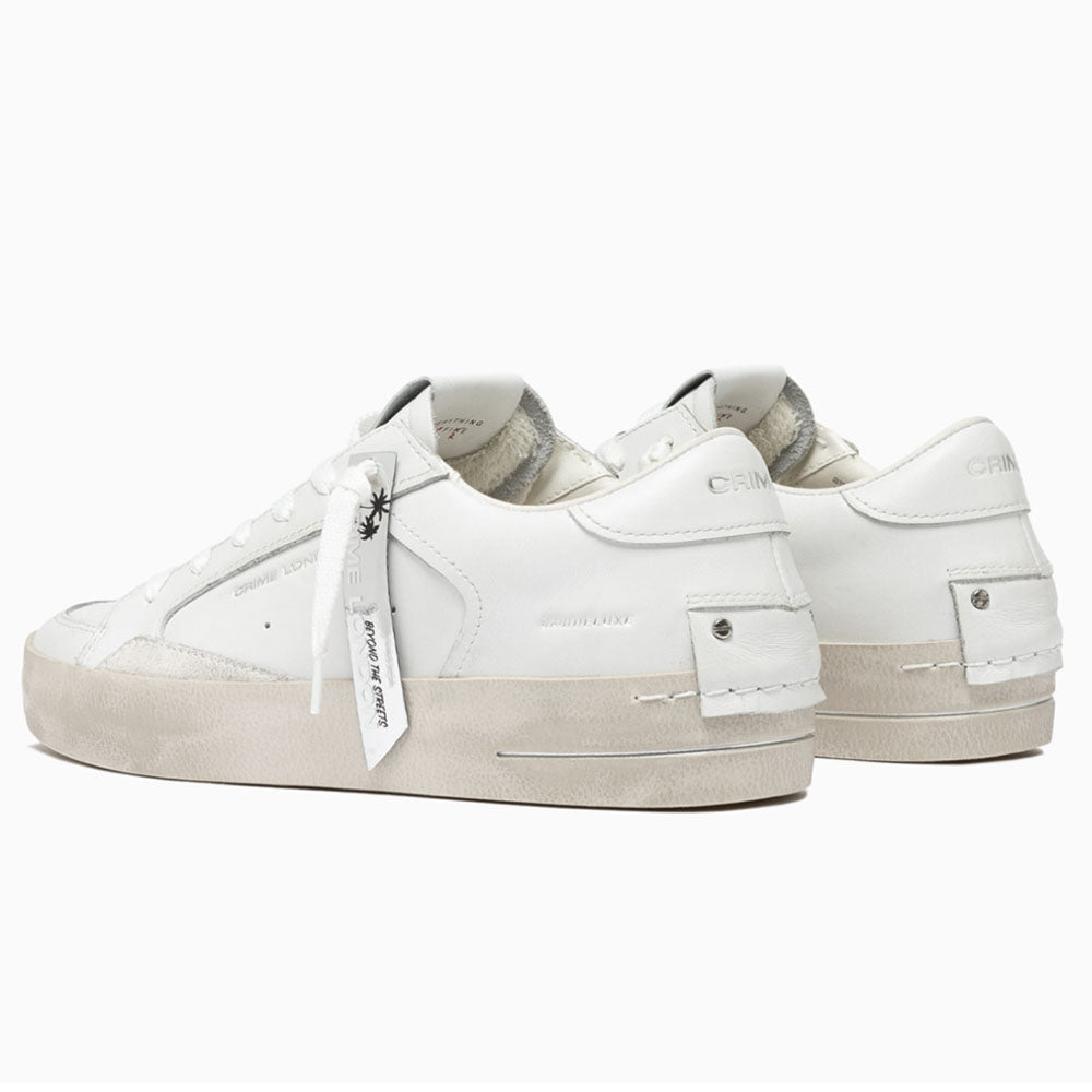 Crime London Sneakers da donna in pelle vanilla white