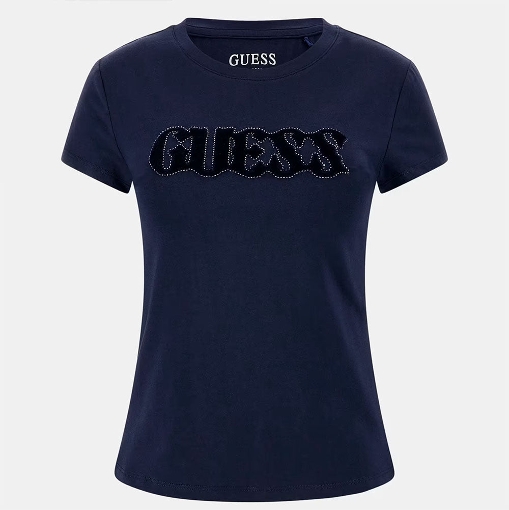 Guess T-shirt da donna logo frontale W5GI42J1314