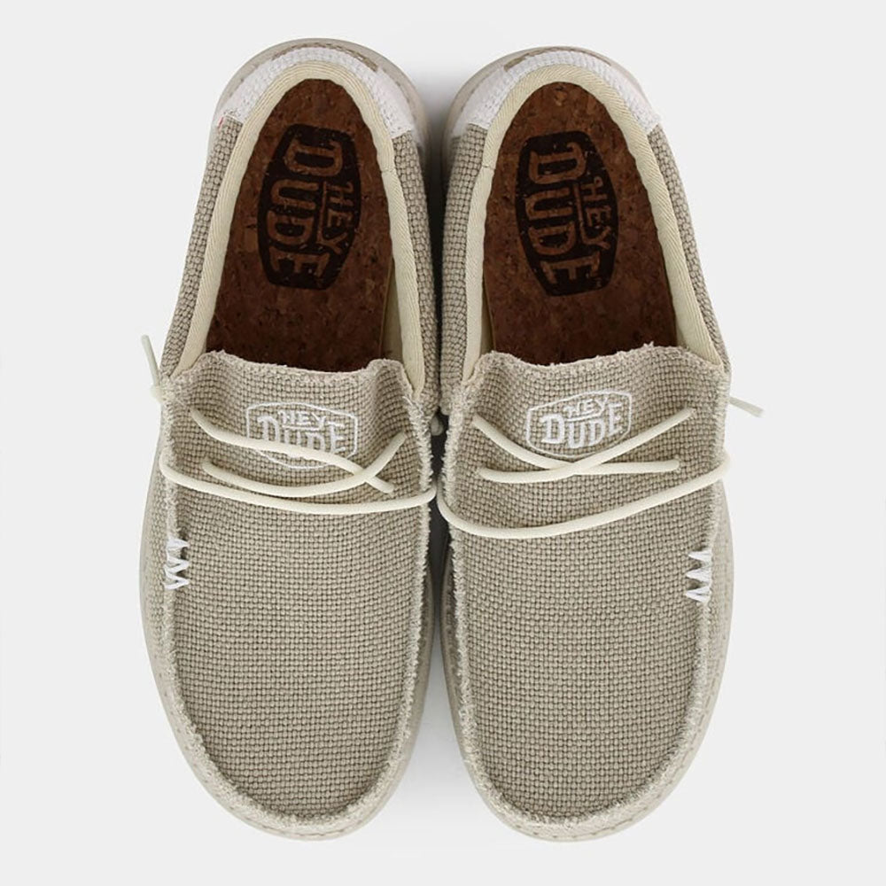 Hey Dude mocassino da uomo beige in tessuto
