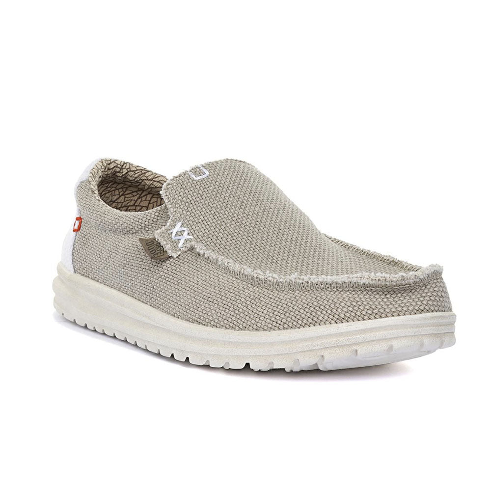 Hey Dude Mocassino da uomo beige in tessuto