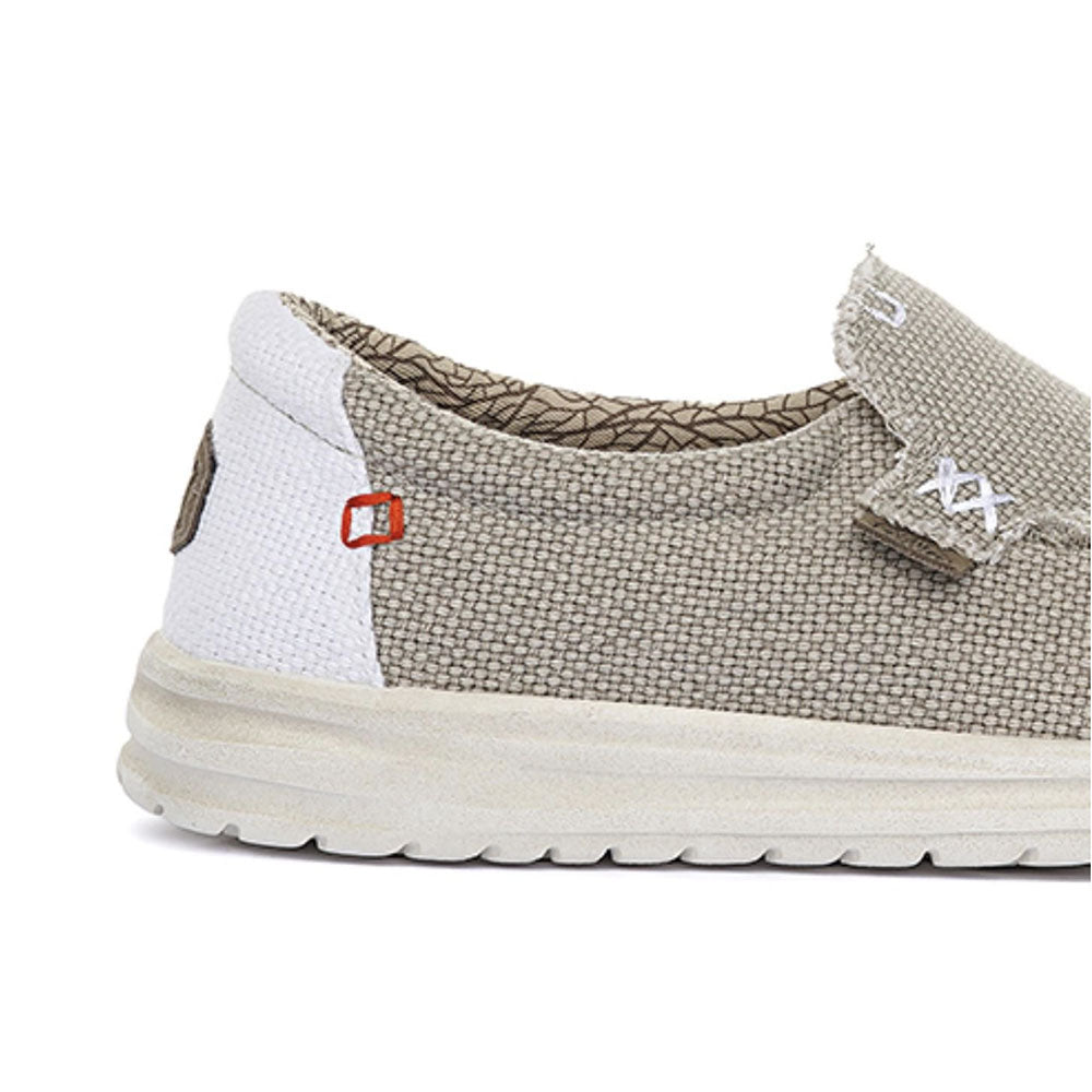 Hey Dude Mocassino da uomo beige in tessuto