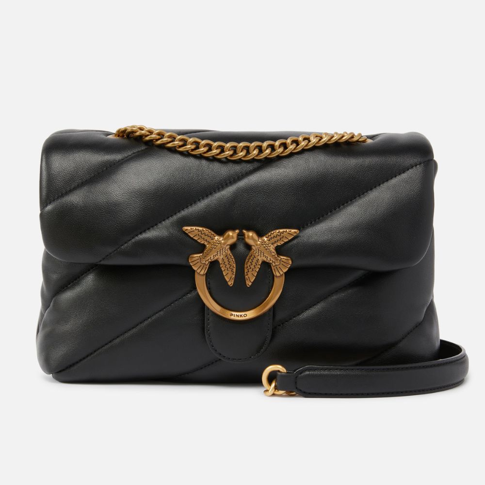 Pinko borsa a tracolla media Love Bag Puff in nappa trapuntata con catena 100038-A0F2