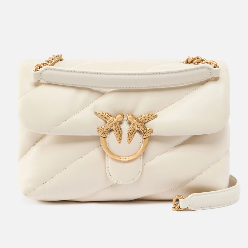 Pinko borsa a tracolla media Love Bag Puff in nappa trapuntata con catena 100038-A0F2