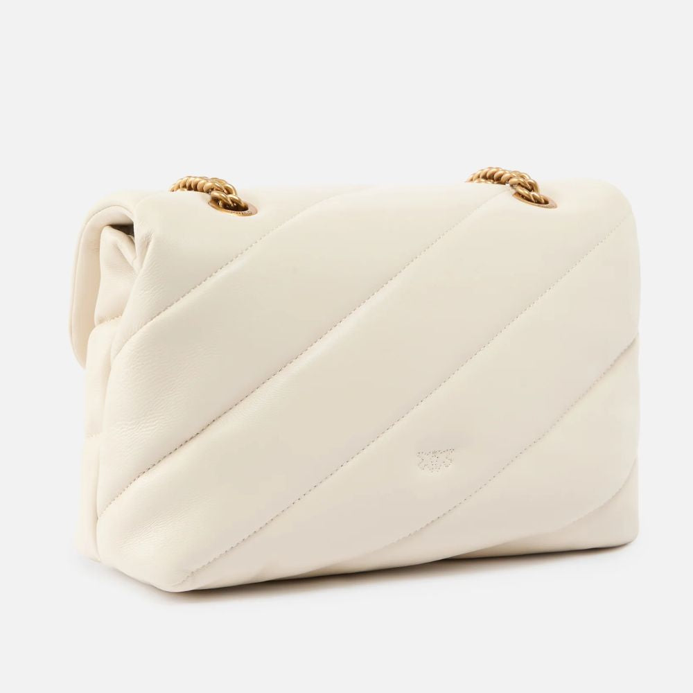 Pinko borsa a tracolla media Love Bag Puff in nappa trapuntata con catena 100038-A0F2
