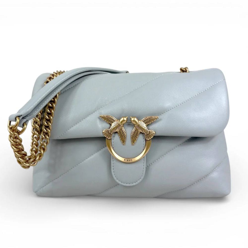 Pinko borsa a tracolla media Love Bag Puff in nappa trapuntata con catena 100038-A0F2