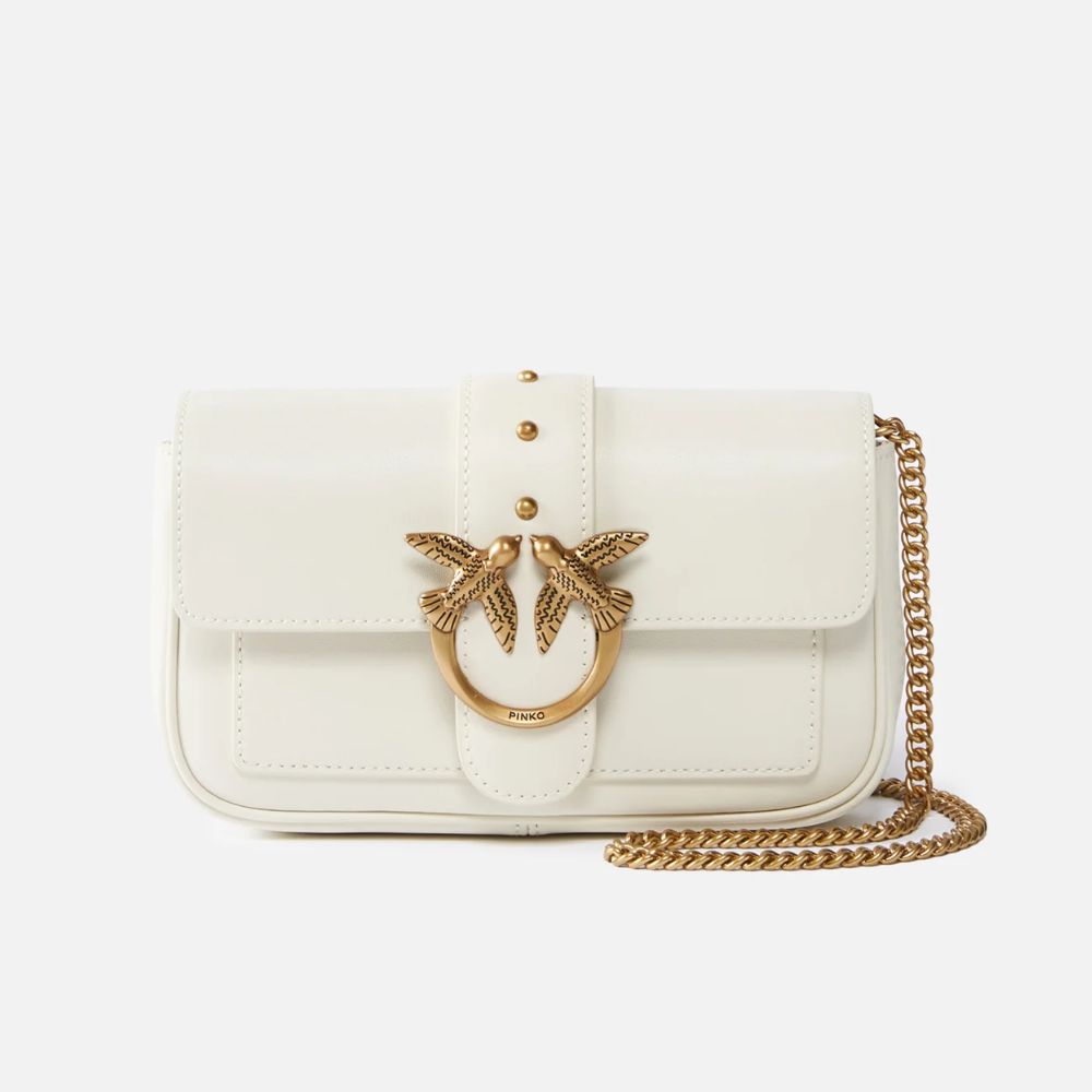 Pinko borsa pochette a tracolla piccola Love Bag in pelle 100061-A0F1/O