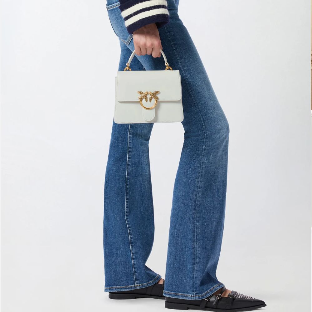 Pinko borsa a mano e tracolla piccola Love Bag in pelle 100071-A0F1