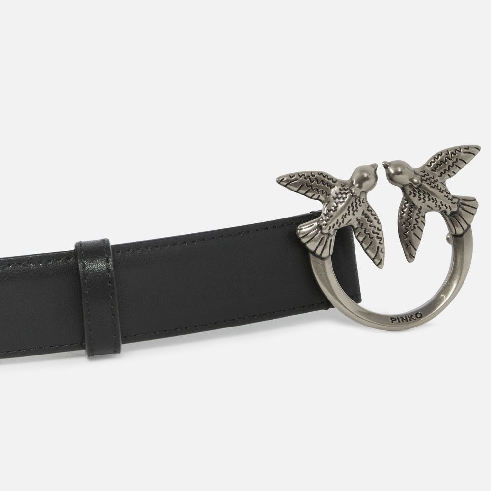 Pinko cintura Love Birds in pelle 3cm 100125-A0F1/A
