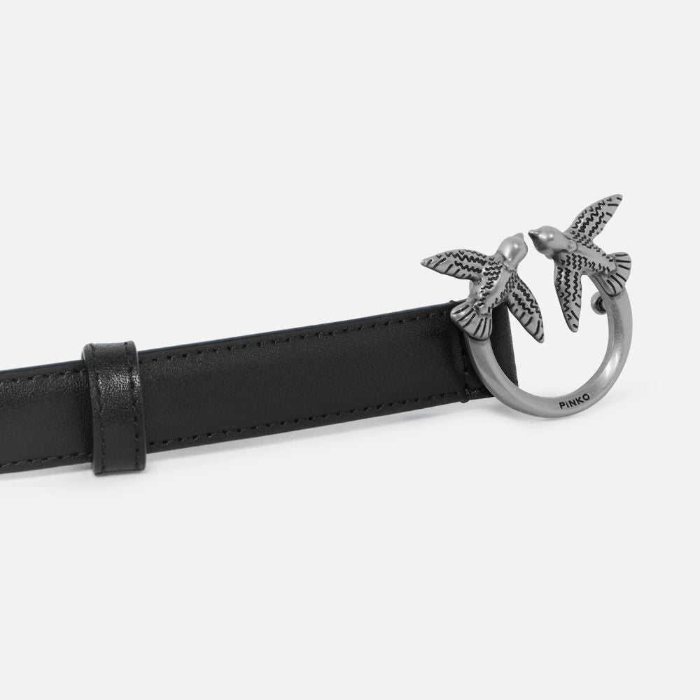 Pinko Cintura sottile Love Birds in pelle 2cm 100143-A0F1/A