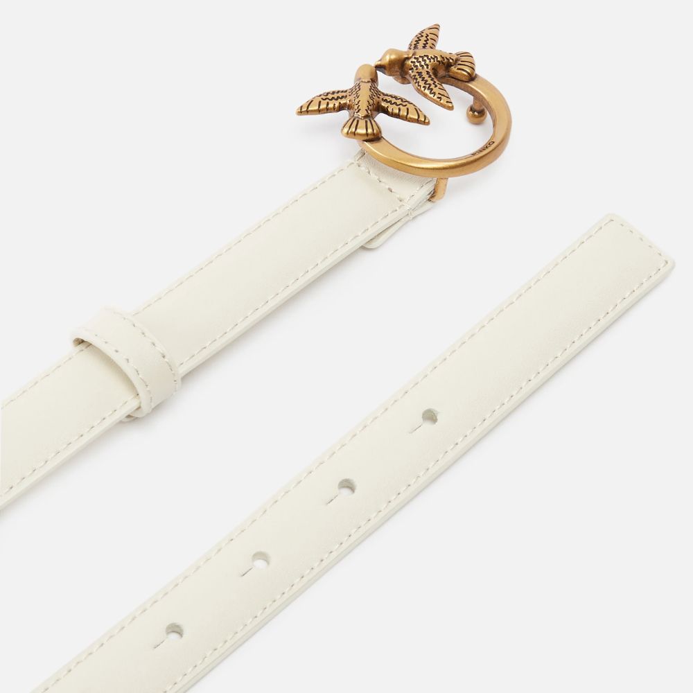 Pinko Cintura sottile Love Birds in pelle 2cm 100143-A0F1