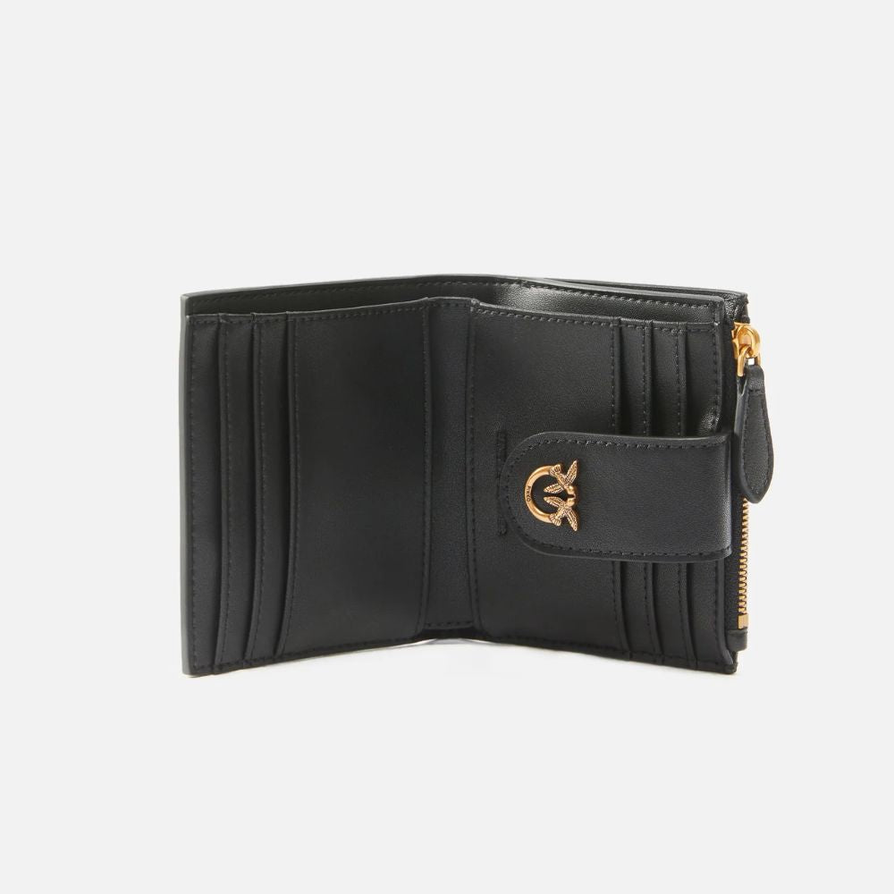 Pinko Portafoglio piccolo in pelle liscia con logo da donna 103610-A0F1