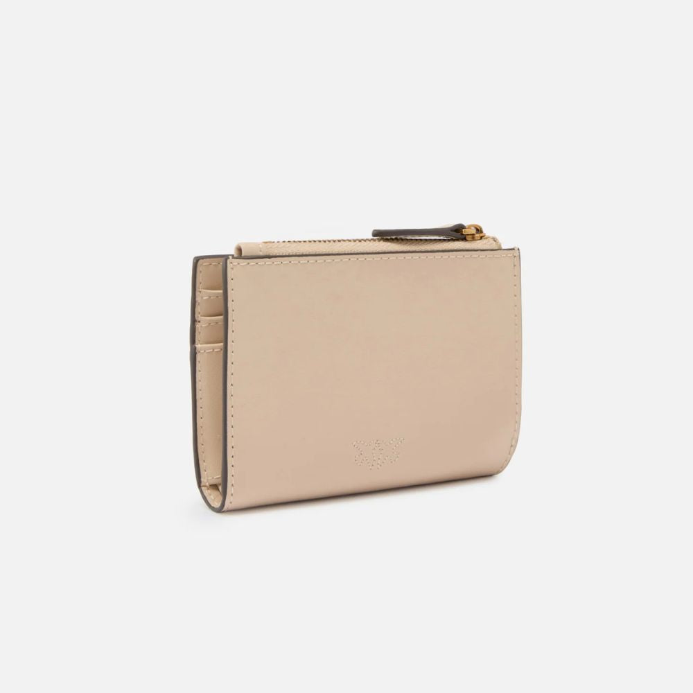 Pinko Portafoglio piccolo in pelle liscia con logo da donna 103610-A0F1