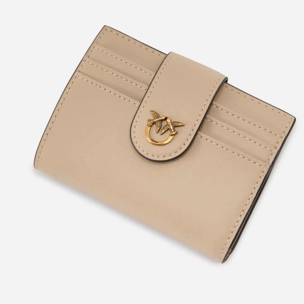 Pinko Portafoglio piccolo in pelle liscia con logo da donna 103610-A0F1