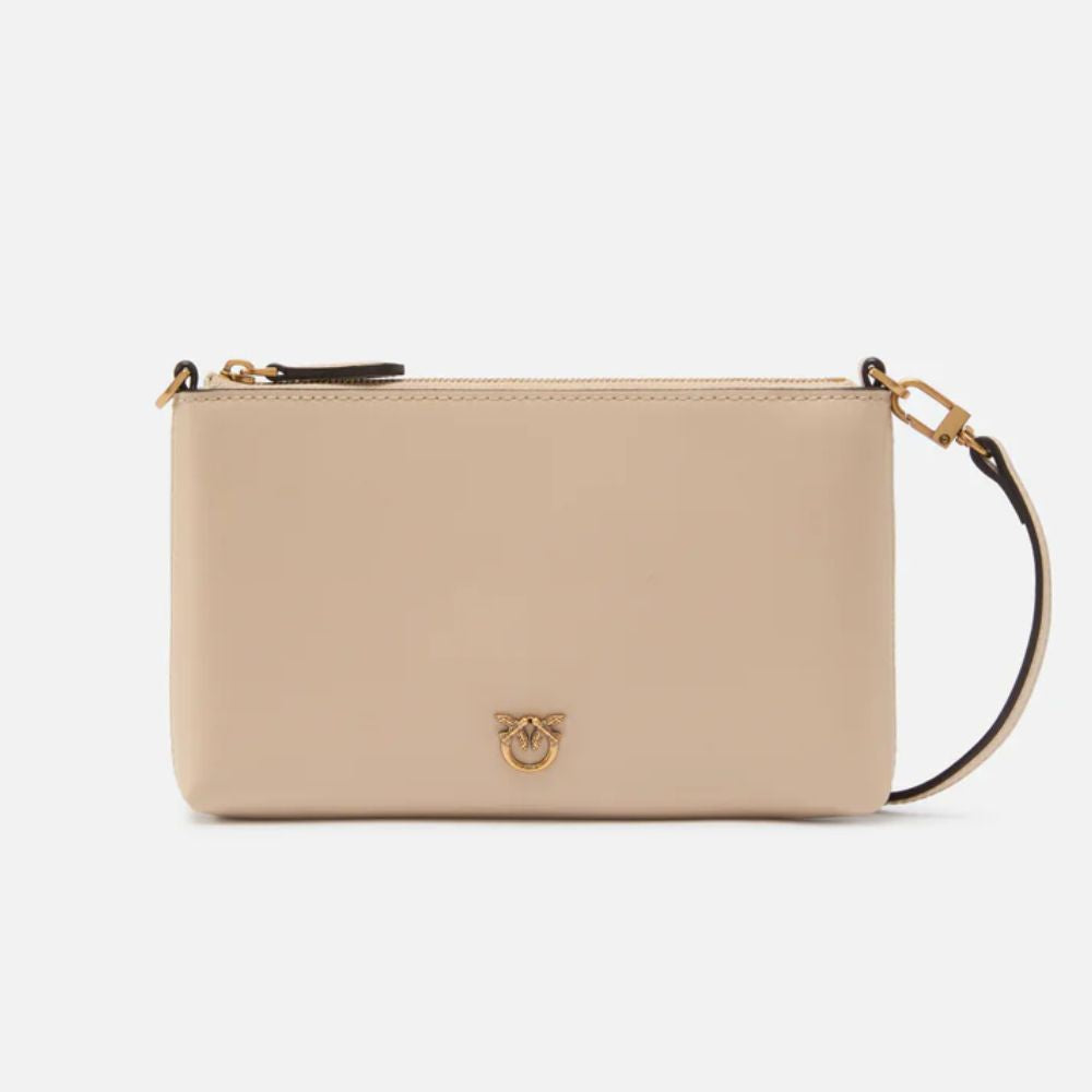 Pinko Pochette piatta in pelle con logo Love Birds donna 104277-A0F1