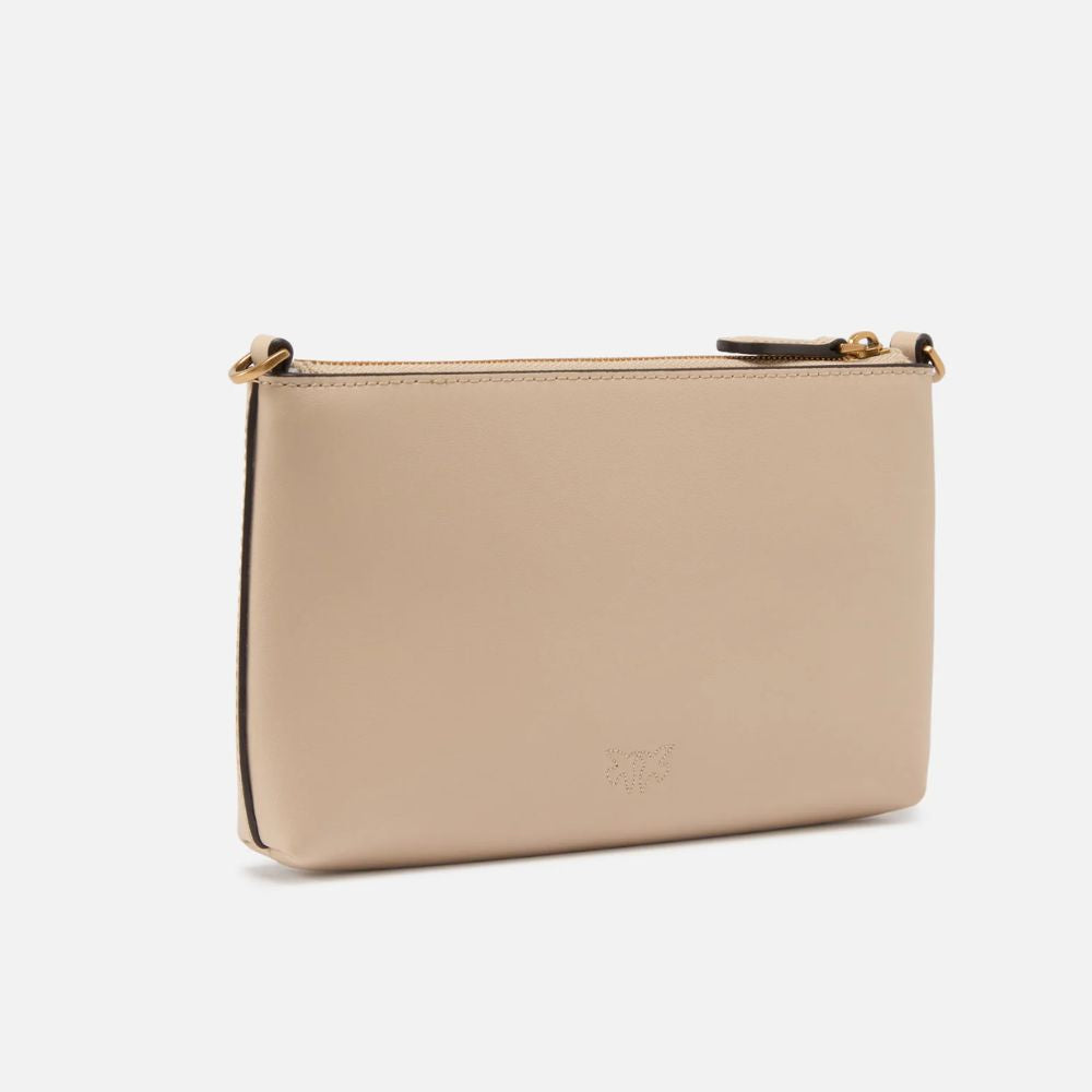 Pinko Pochette piatta in pelle con logo Love Birds donna 104277-A0F1