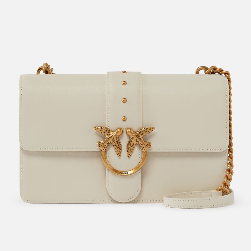 Borsa Tracolla Borsa Pinko Bordeaux PINKO: Borsa A Spalla Love One In Pelle Bordeaux Borse A - Foto 5