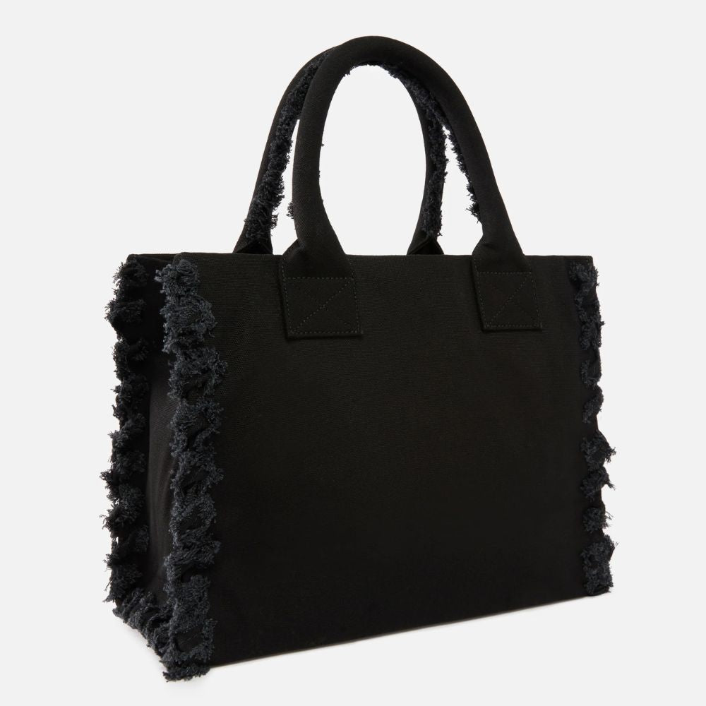 Pinko Borsa shopper media Beach icon logo e dettagli sfrangiati 106673-A3A4