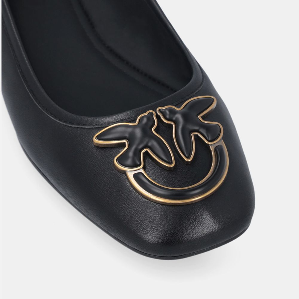 Pinko ballerine flat in nappa con logo Love Birds SD0379P003