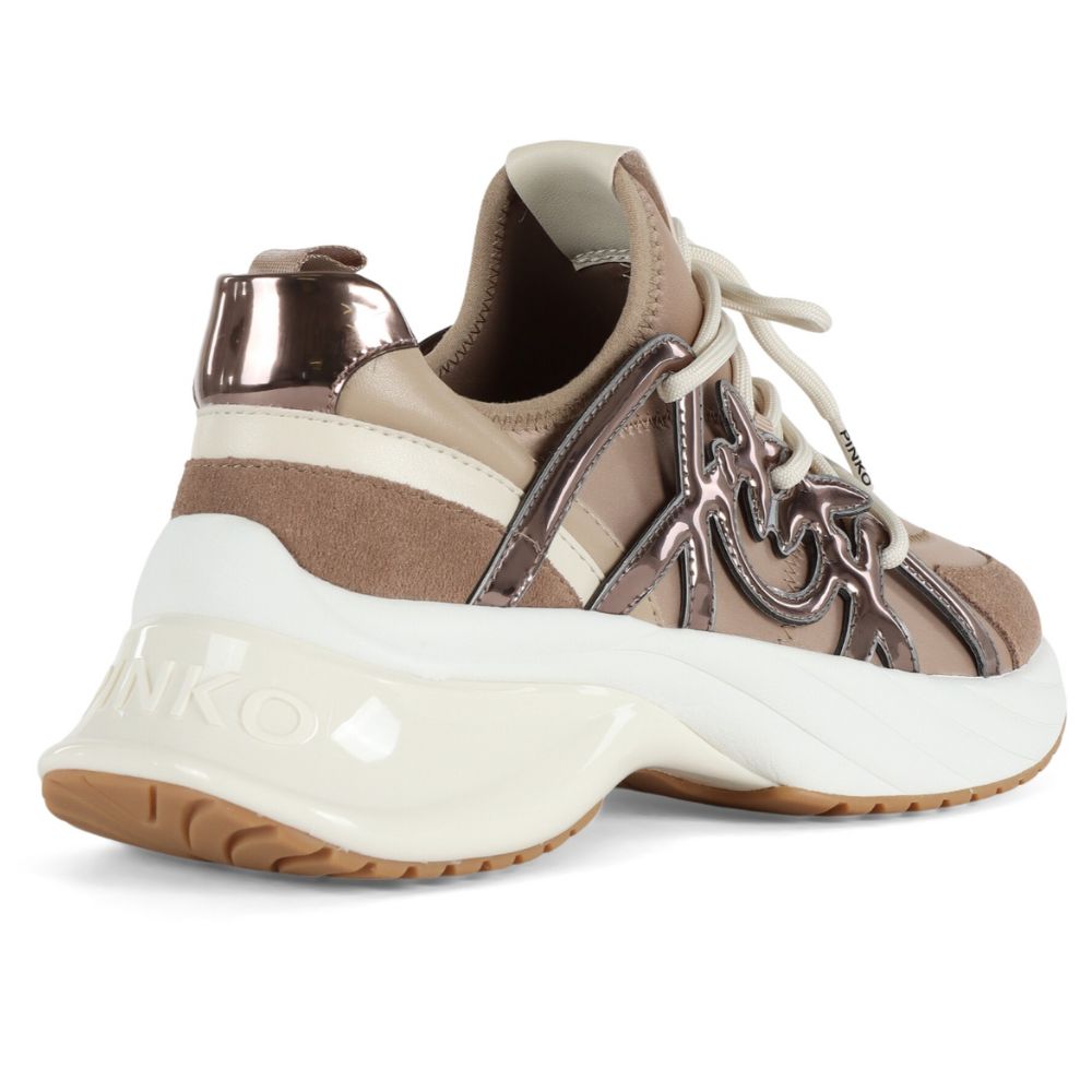Pinko sneakers donna in pelle e tessuto SS0023T040