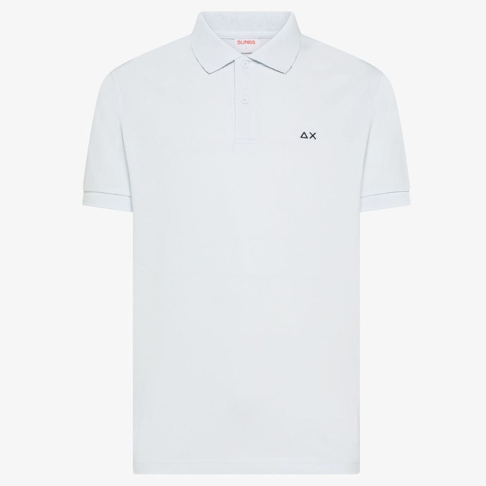 Sun68 Polo con stampa sotto il colletto da uomo A36115