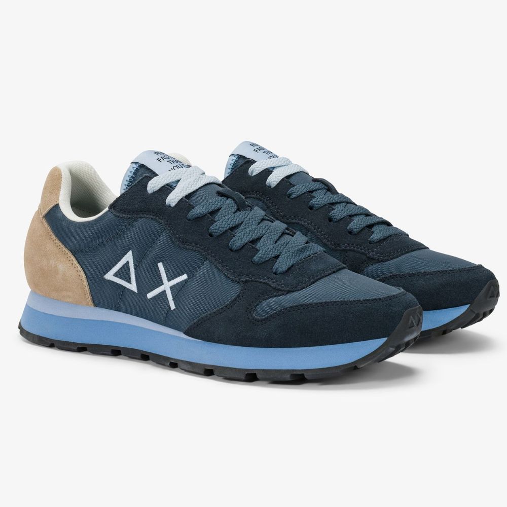 Sun68 Sneaker Tom Multicolor in nylon e suede da uomo Z36106