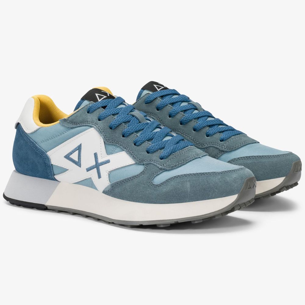 Sun68 Sneaker Jaki 2.0 Solid in nylon e suede da uomo Z36115