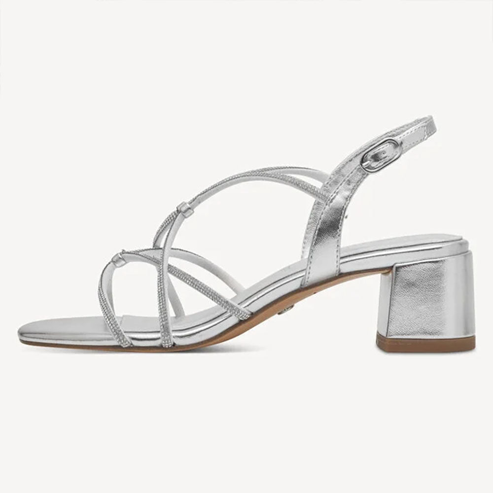 Sandalo da donna Tamaris in ecopelle con strass