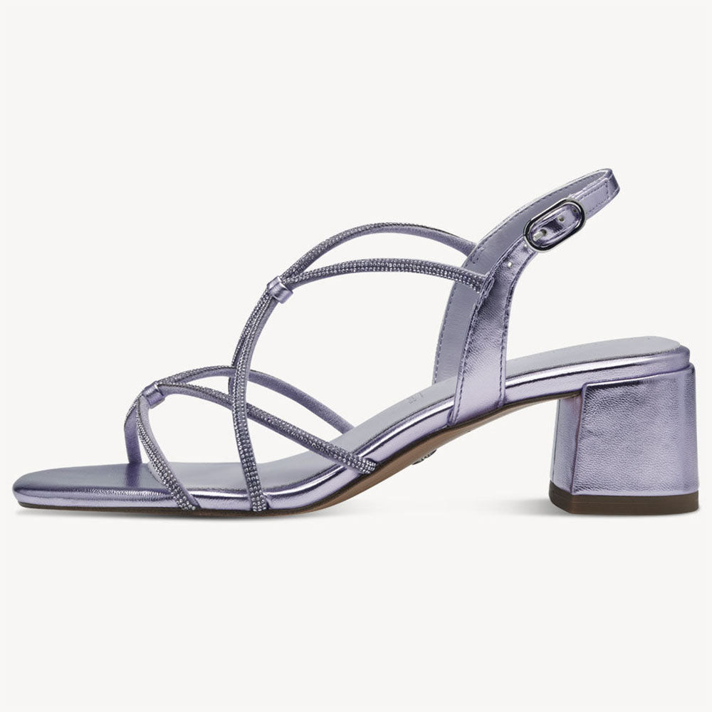 Sandalo da donna Tamaris in ecopelle con strass