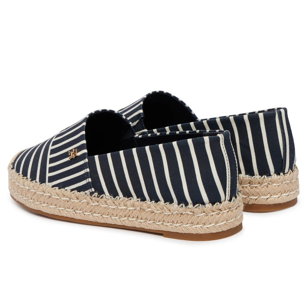 Tommy Hilfiger Espadrillas in tela a righe con plateau donna FW0FW09143