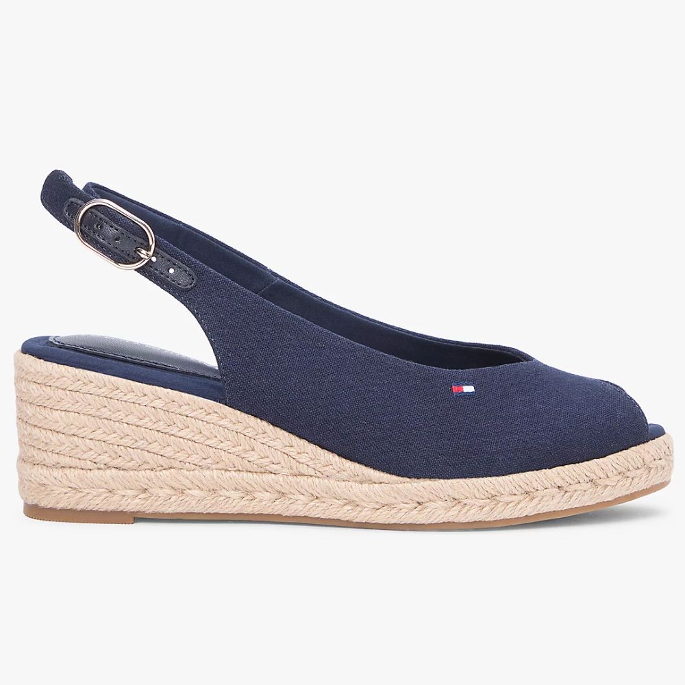 Tommy Hilfiger Espadrillas in canapa con plateau da donna FW0FW09228
