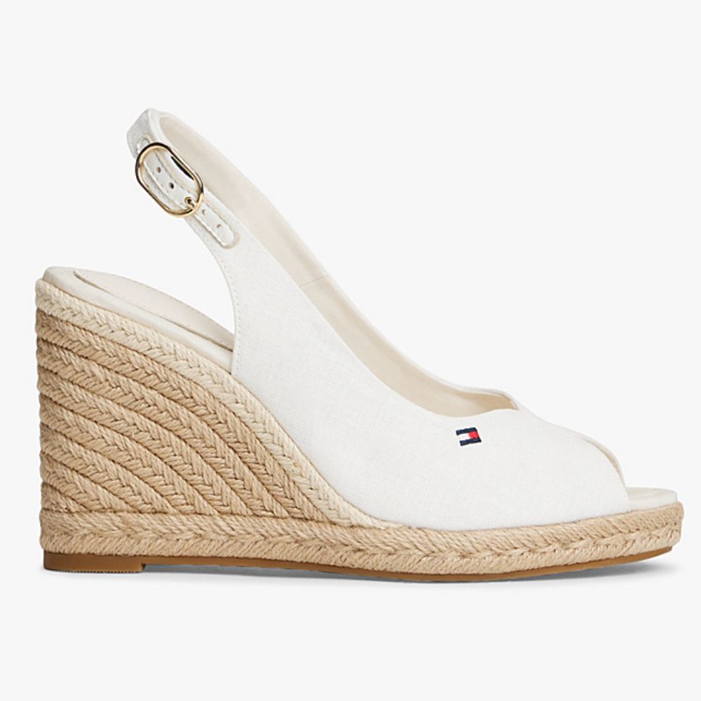 Tommy Hilfiger Espadrillas in canapa con plateau da donna FW0FW09343