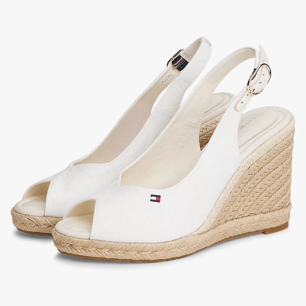 Tommy Hilfiger Espadrillas in canapa con plateau da donna FW0FW09343