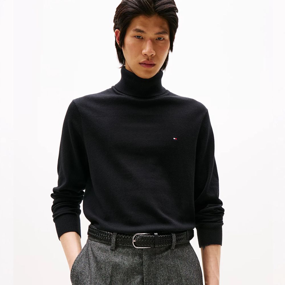 Tommy Hilfiger Pullover con cashmere e collo dolcevita da uomo MW0MW28048