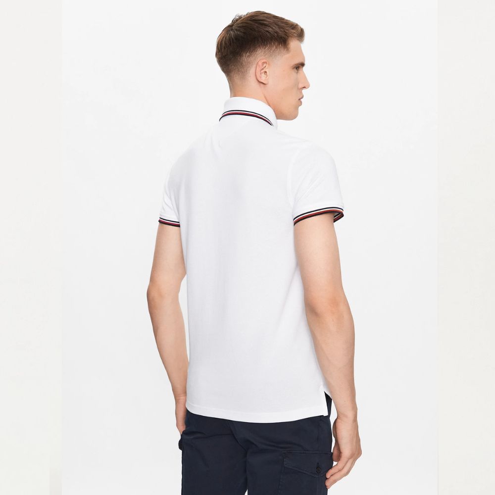 Tommy Hilfiger polo slim fit con bordi a contrasto da uomo MW0MW30750