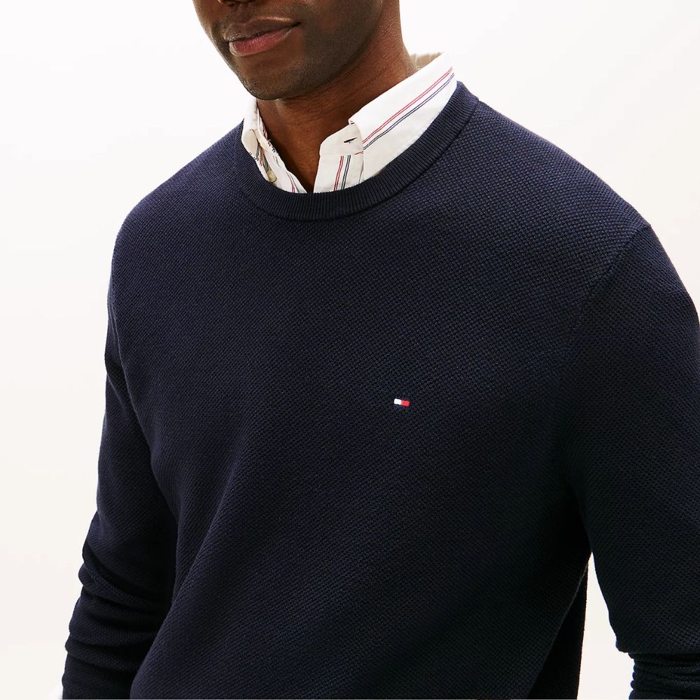 Tommy Hilfiger pullover tramato da uomo MW0MW36347