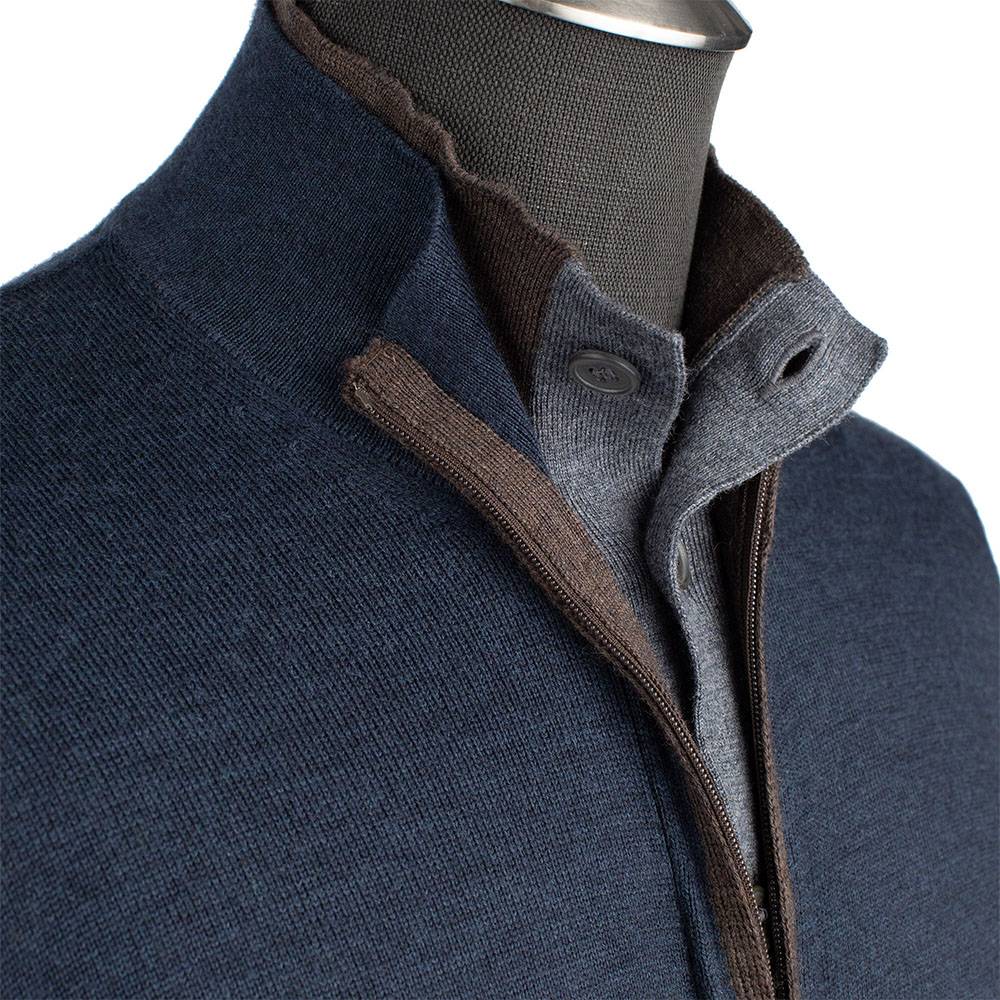 MAGLIONE CON CERNIERA UOMO GRAN SASSO 57142 14223