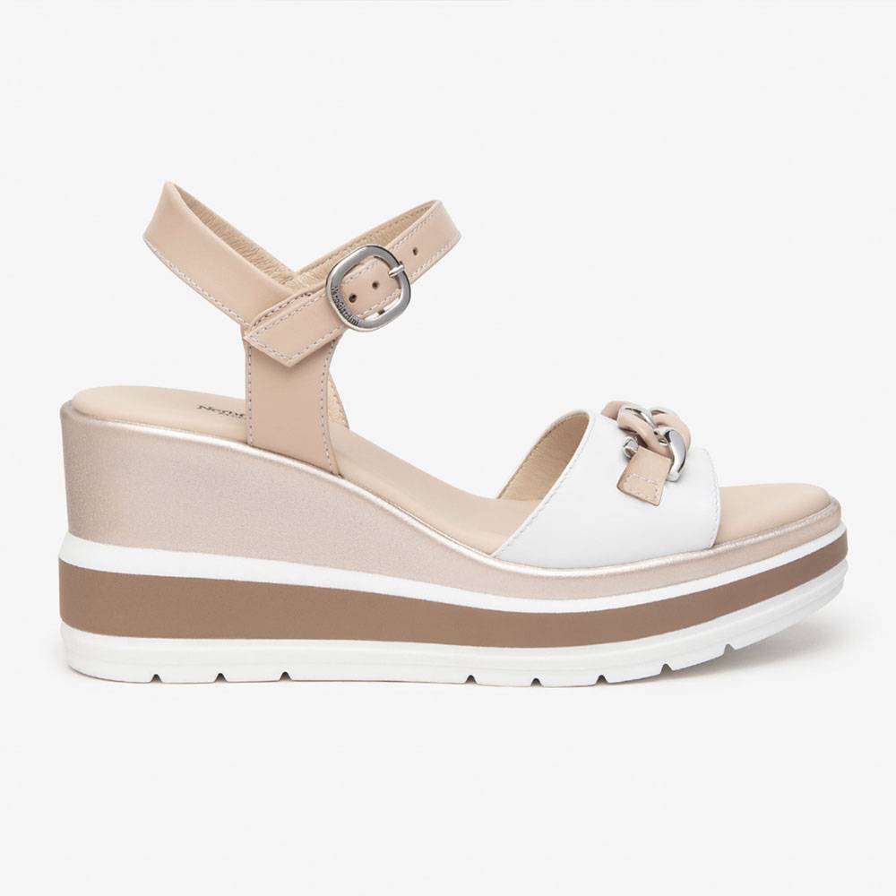 Sandalo con zeppa da donna Nerogiardini E410530D