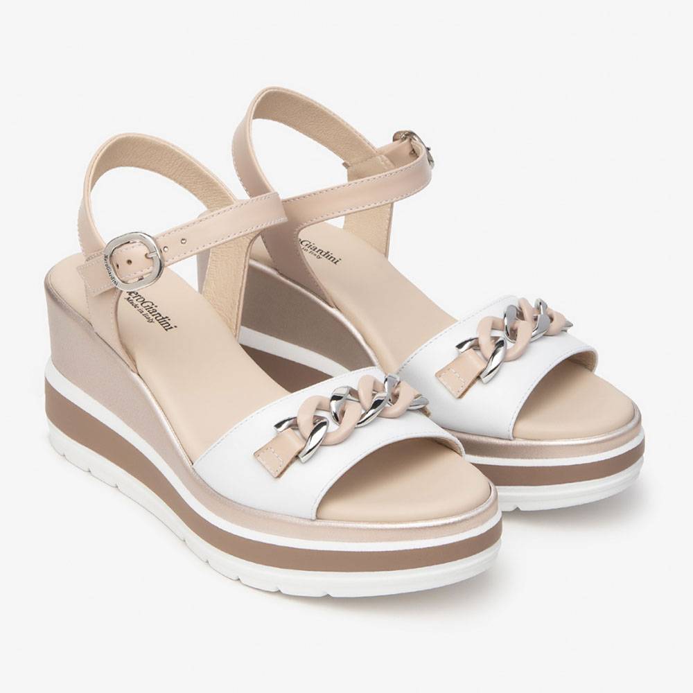 Sandalo con zeppa da donna Nerogiardini E410530D