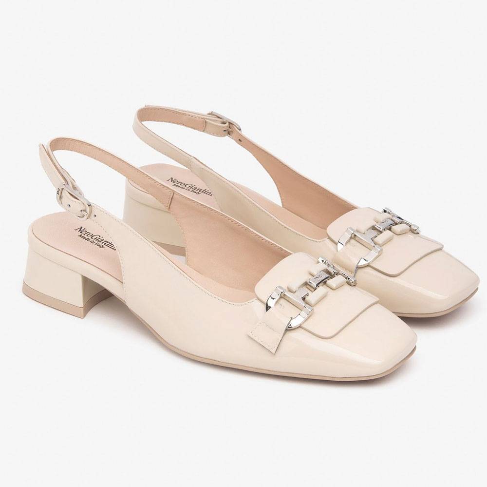 Nerogiardini Slingback da donna in pelle lucida