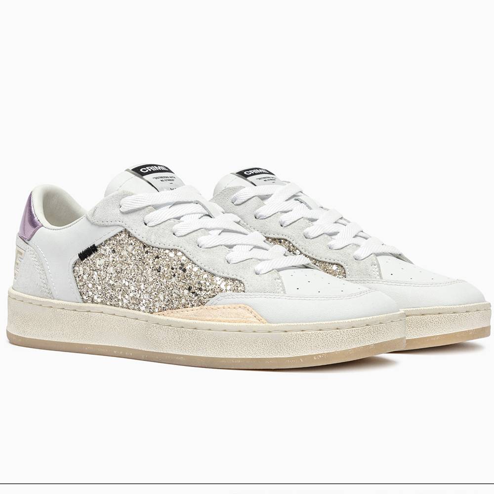 Crime London sneakers da donna in pelle sugar plum