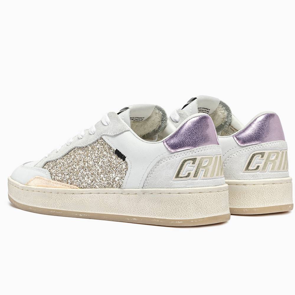 Crime London sneakers da donna in pelle sugar plum