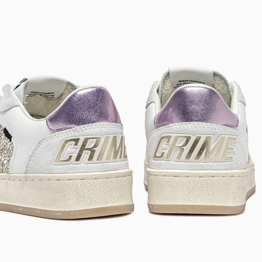Crime London sneakers da donna in pelle sugar plum