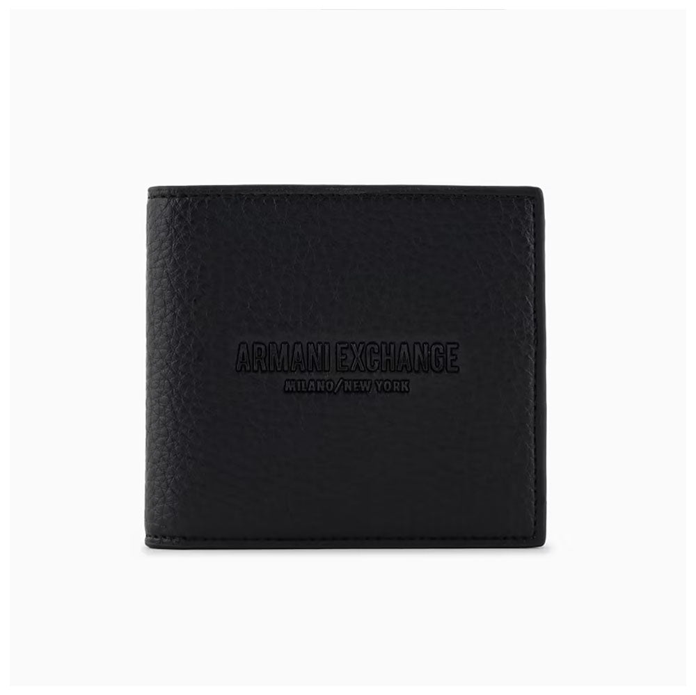 Armani Exchange portafogli da uomo in ecopelle bottolata