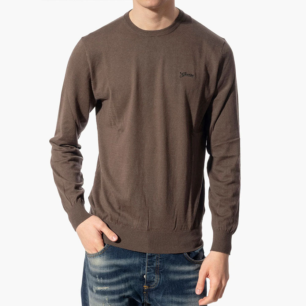 Guess pullover da uomo con logo ricamato M5RR00Z3KI1