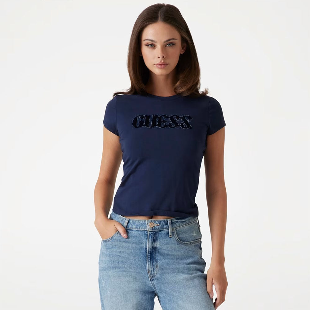 Guess T-shirt da donna logo frontale W5GI42J1314