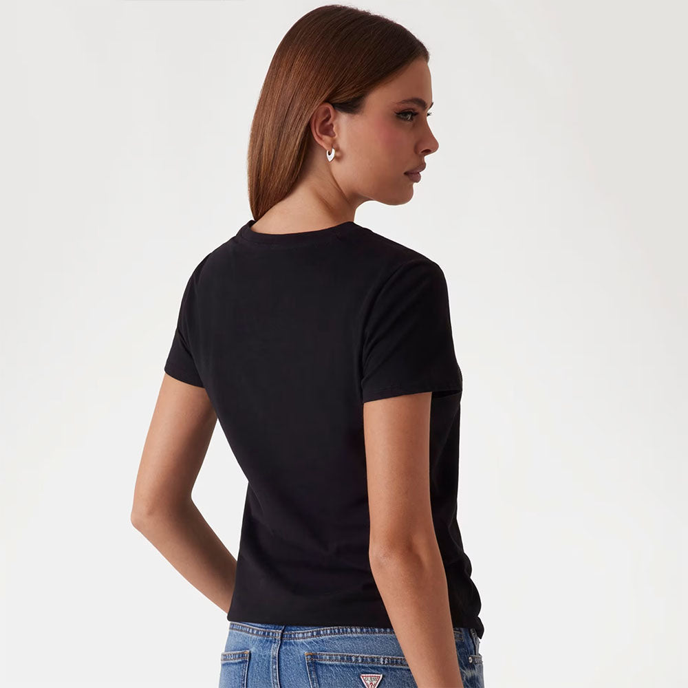 Guess T-shirt da donna con logo in pizzo W5RI08K9RM1