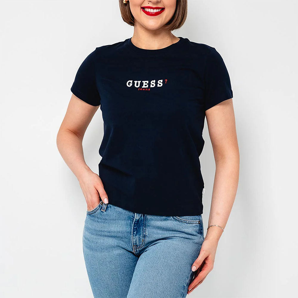 Guess T-shirt da donna con logo ricamato W5RI54J1314