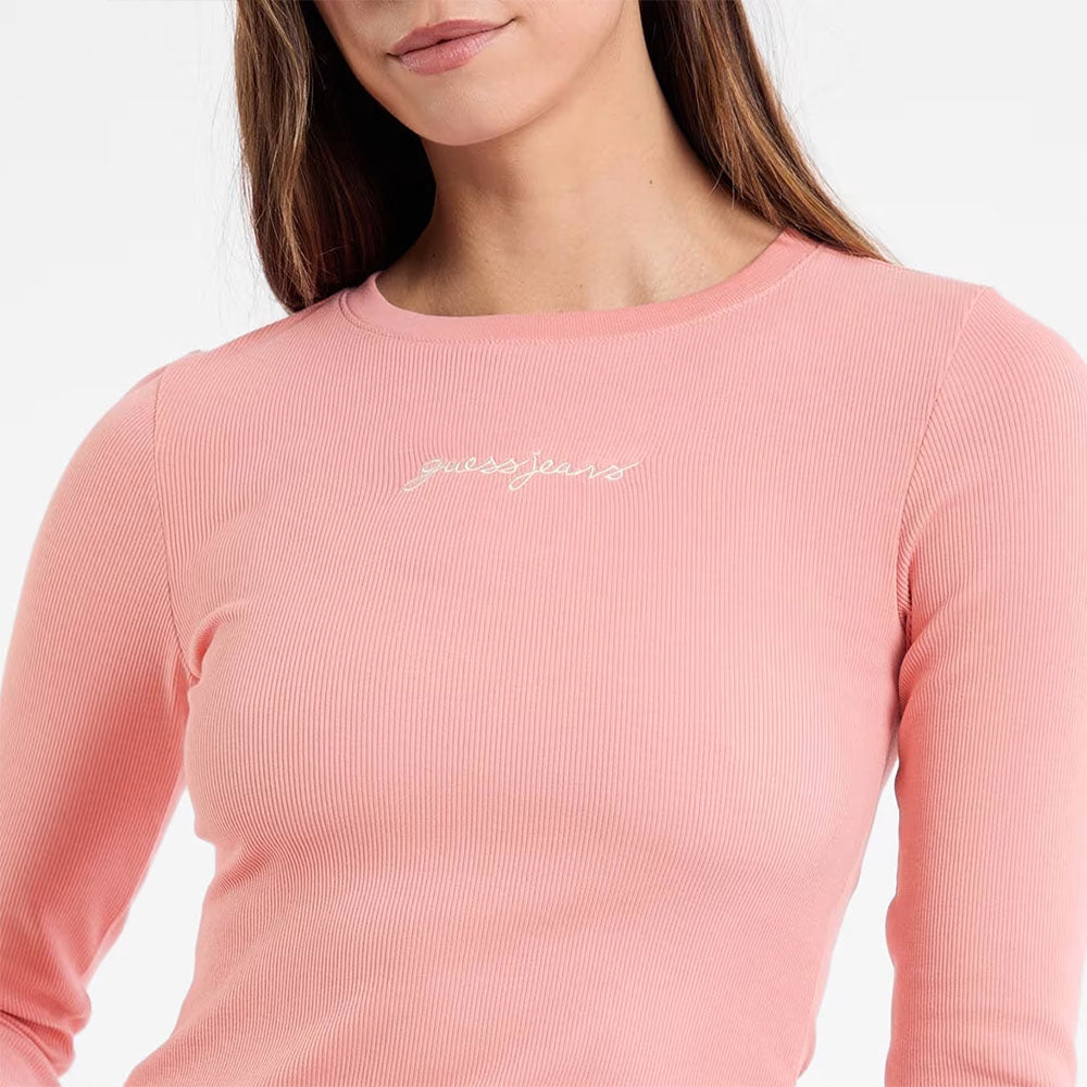Guess maglia da donna a costine con logo W5RI58KA0H1